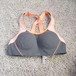 Victoria's secret sports bra VSX 34B orange grey